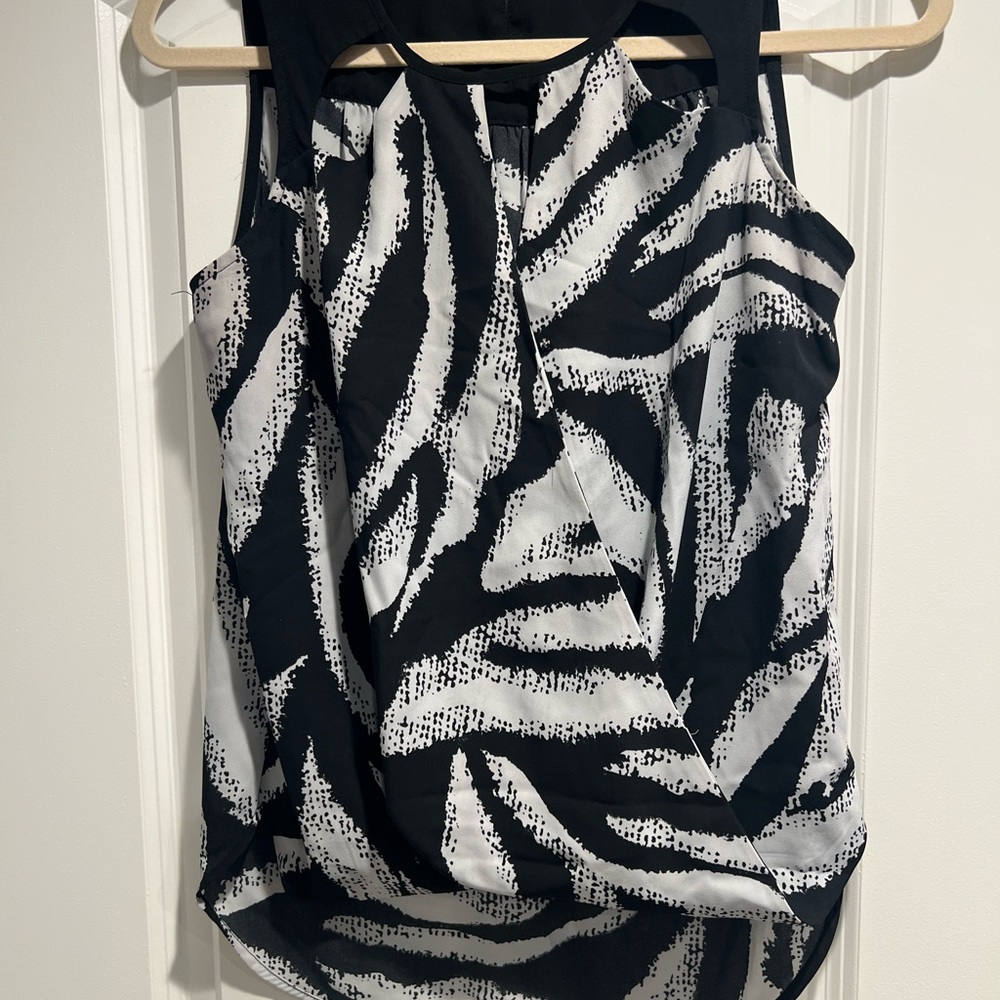 Black and White Zebra Print Women's Top